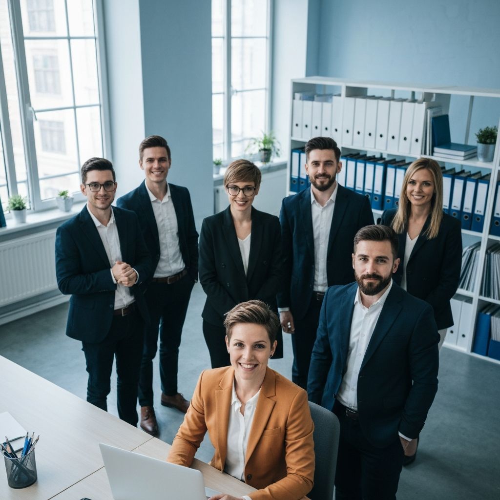 Professional team ready to connect with partners and collaborators